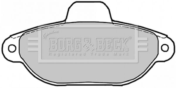 BORG & BECK stabdžių trinkelių rinkinys, diskinis stabdys BBP1852